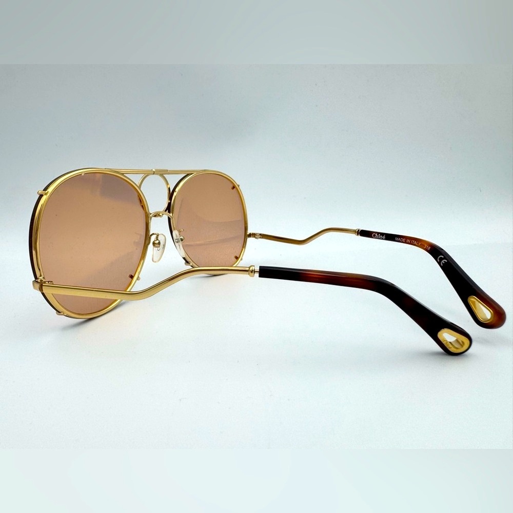 CHLOÉ VICKY INTERCHANGEABLE LENSES AVIATOR SUNGLASSES - Picture 7 of 15